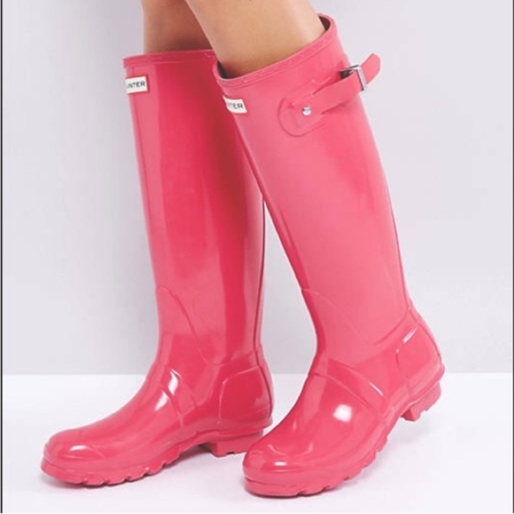 Hot pink Hunter boots